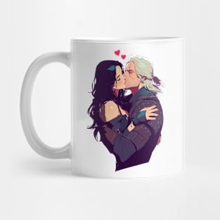 Lovers Kiss - Valentines Day - Anime Style - Witcher Mug